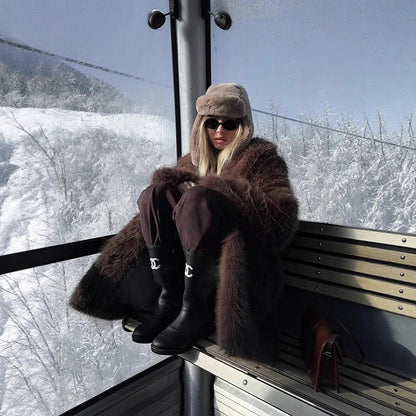 Manteau Fausse Fourrure Élégant